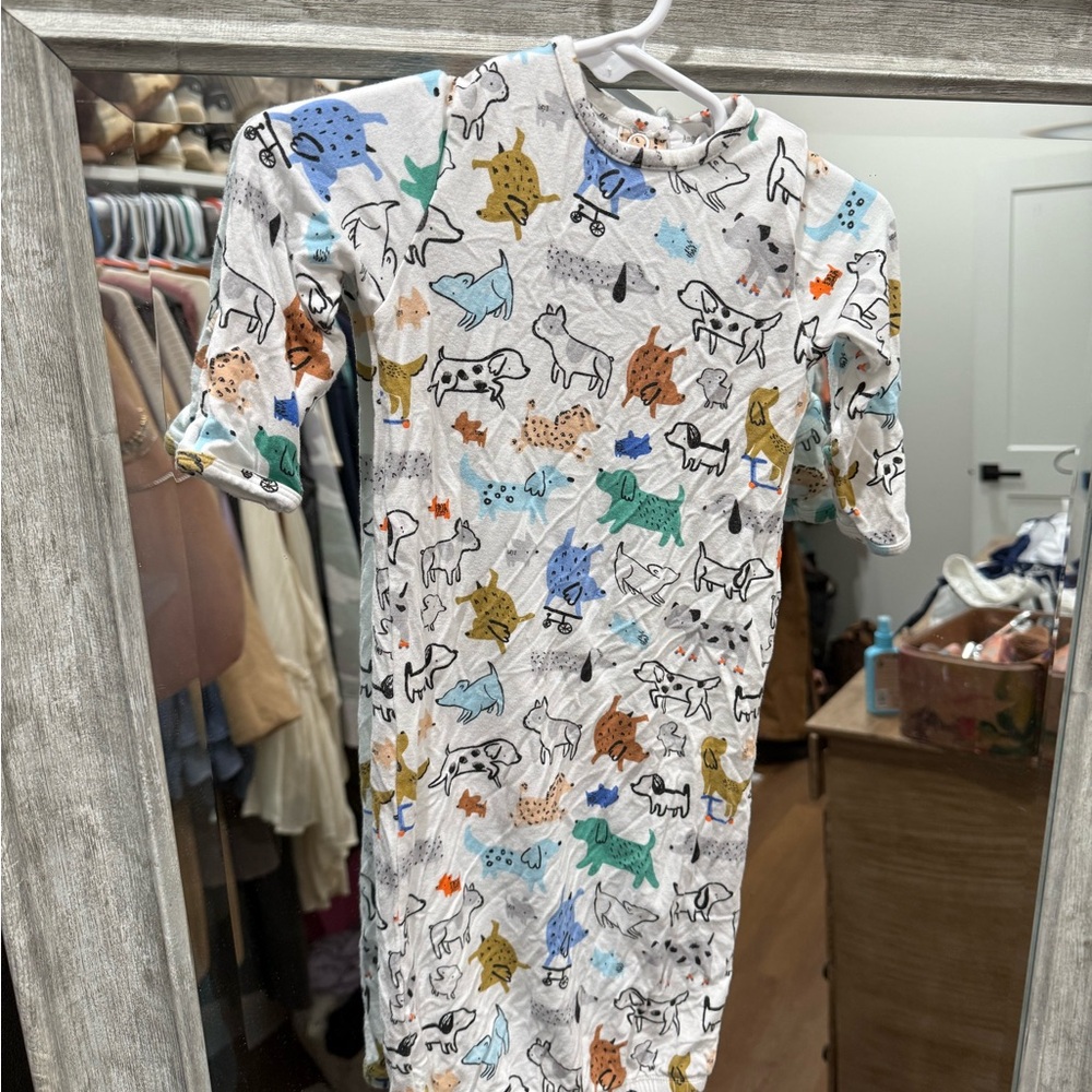 Angel Dear Colorful Dog Print Baby Gown